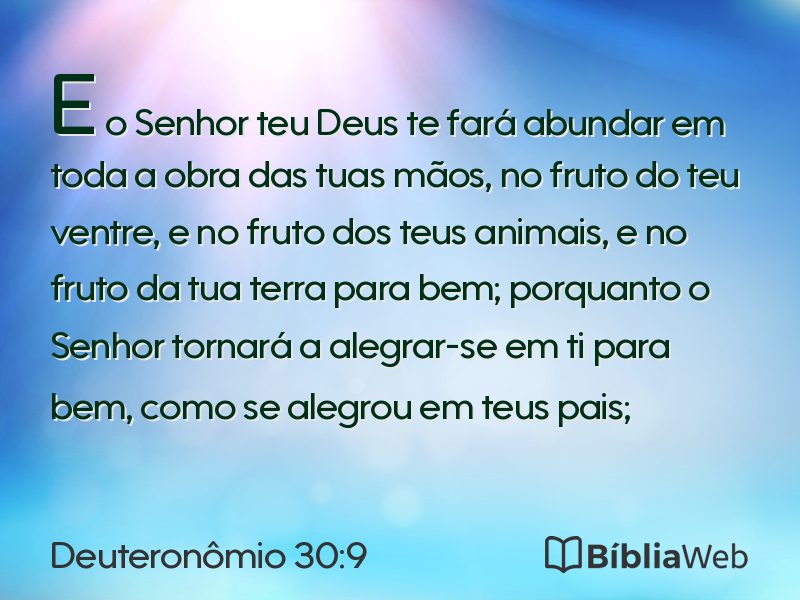 Deuteronômio 30:9 em imagem para compartilhar