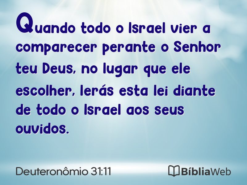 Deuteronômio 31:11 em imagem para compartilhar