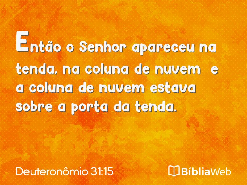 Deuteronômio 31:15 em imagem para compartilhar