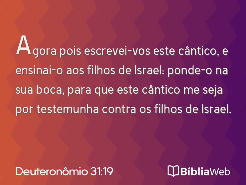 Deuteronômio 31:19 em imagem para compartilhar