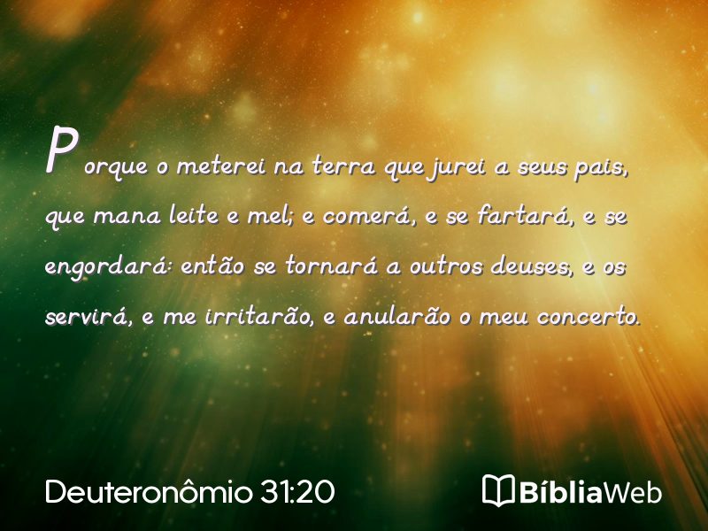 Deuteronômio 31:20 em imagem para compartilhar