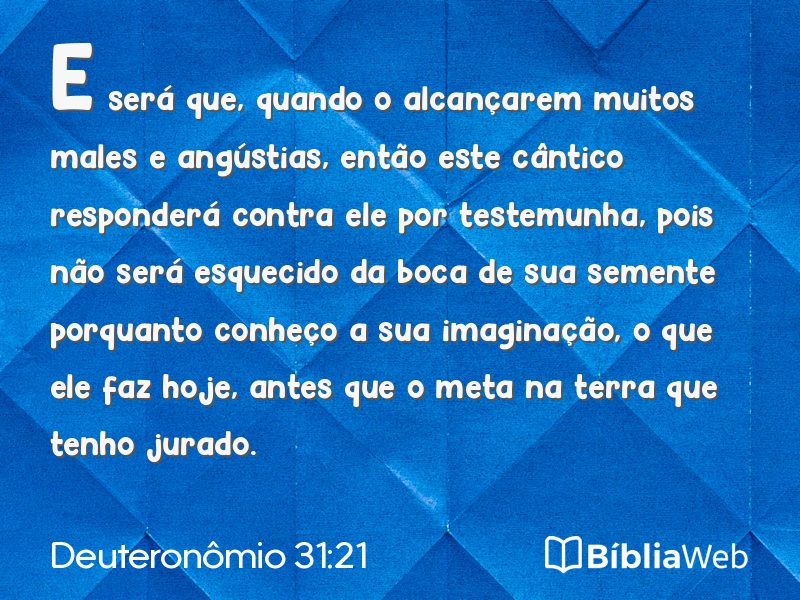 Deuteronômio 31:21 em imagem para compartilhar