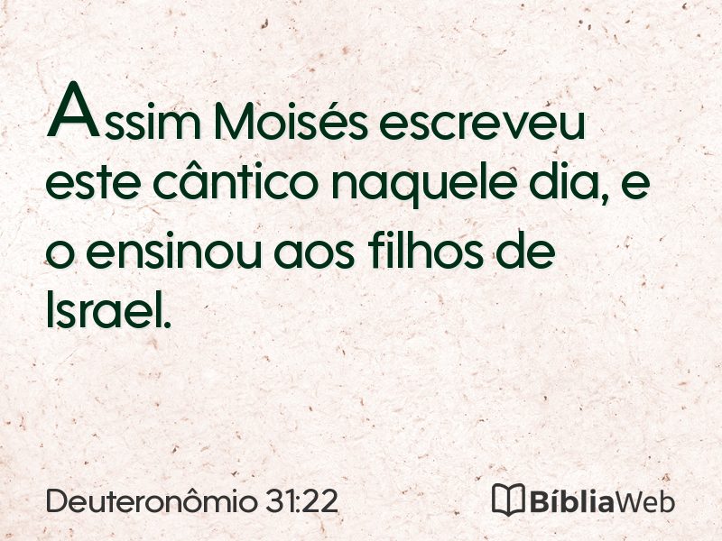 Deuteronômio 31:22 em imagem para compartilhar