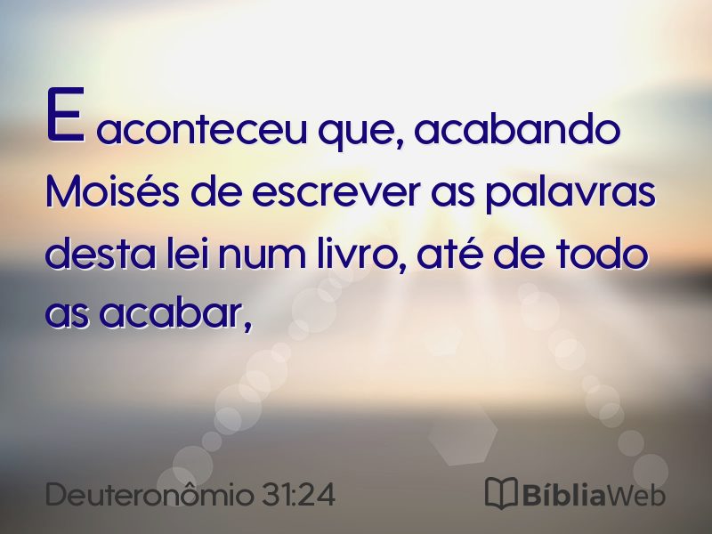 Deuteronômio 31:24 em imagem para compartilhar