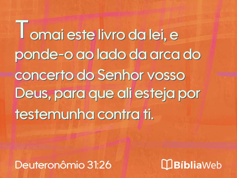 Deuteronômio 31:26 em imagem para compartilhar