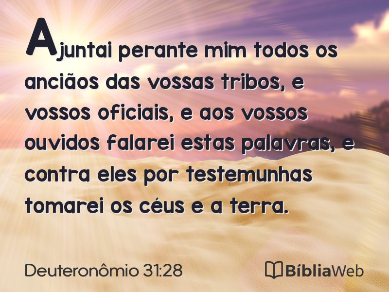 Deuteronômio 31:28 em imagem para compartilhar