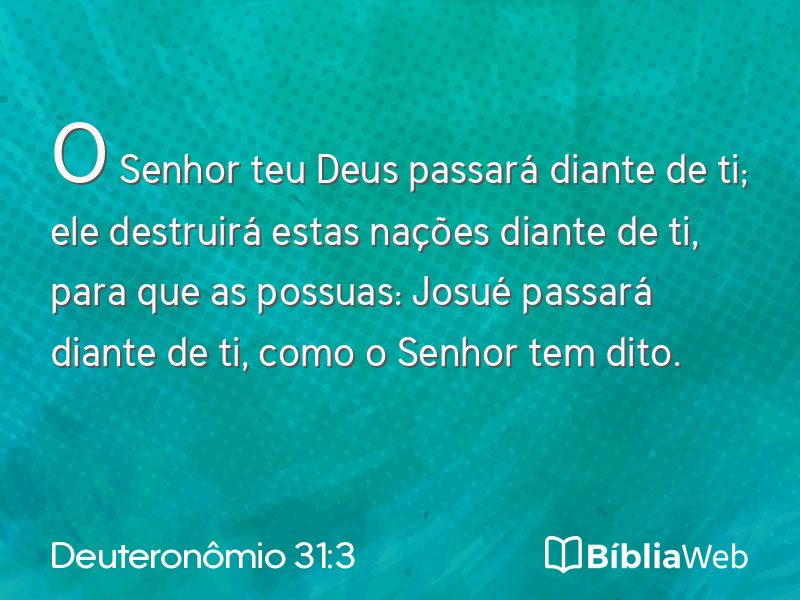 Deuteronômio 31:3 em imagem para compartilhar