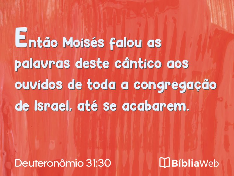 Deuteronômio 31:30 em imagem para compartilhar