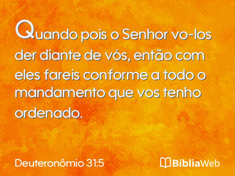 Deuteronômio 31:5 em imagem para compartilhar
