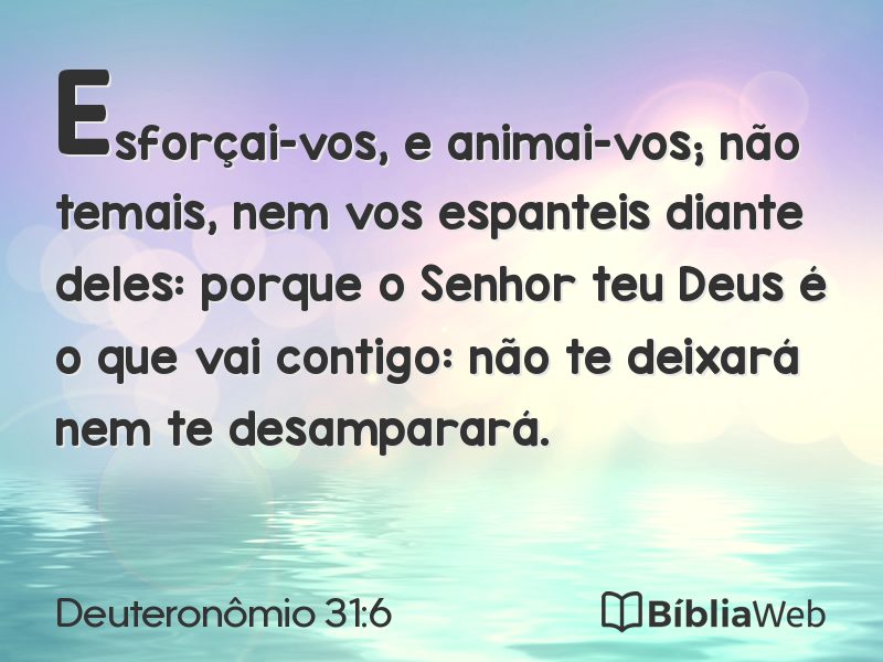 Deuteronômio 31:6 em imagem para compartilhar