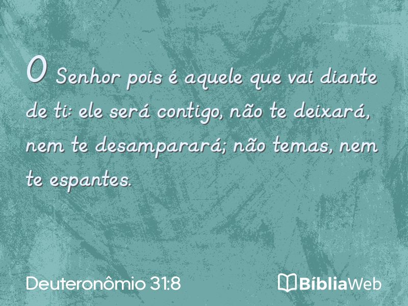 Deuteronômio 31:8 em imagem para compartilhar