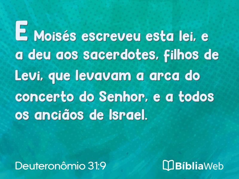 Deuteronômio 31:9 em imagem para compartilhar