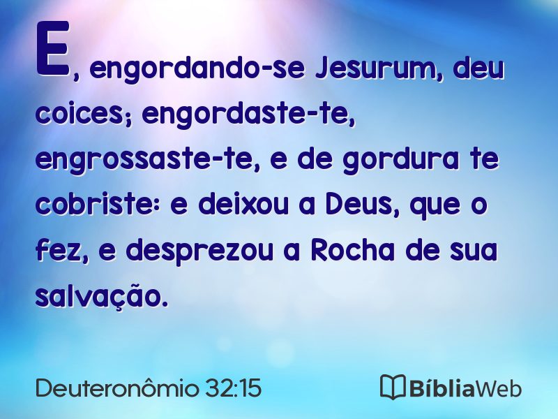 Deuteronômio 32:15 em imagem para compartilhar