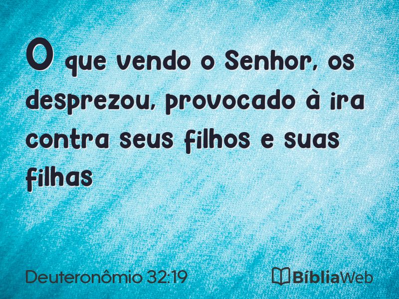 Deuteronômio 32:19 em imagem para compartilhar
