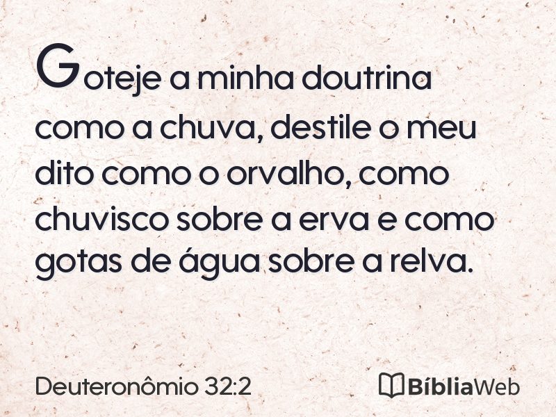 Deuteronômio 32:2 em imagem para compartilhar