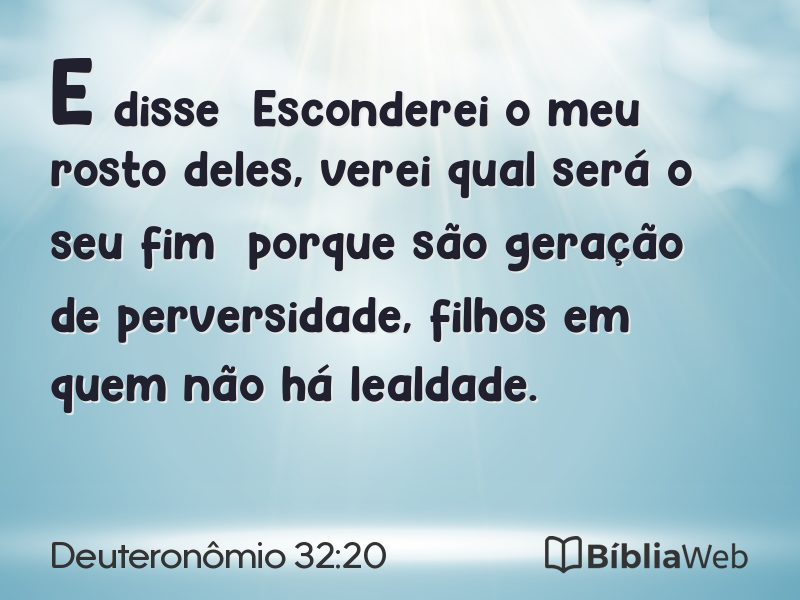 Deuteronômio 32:20 em imagem para compartilhar