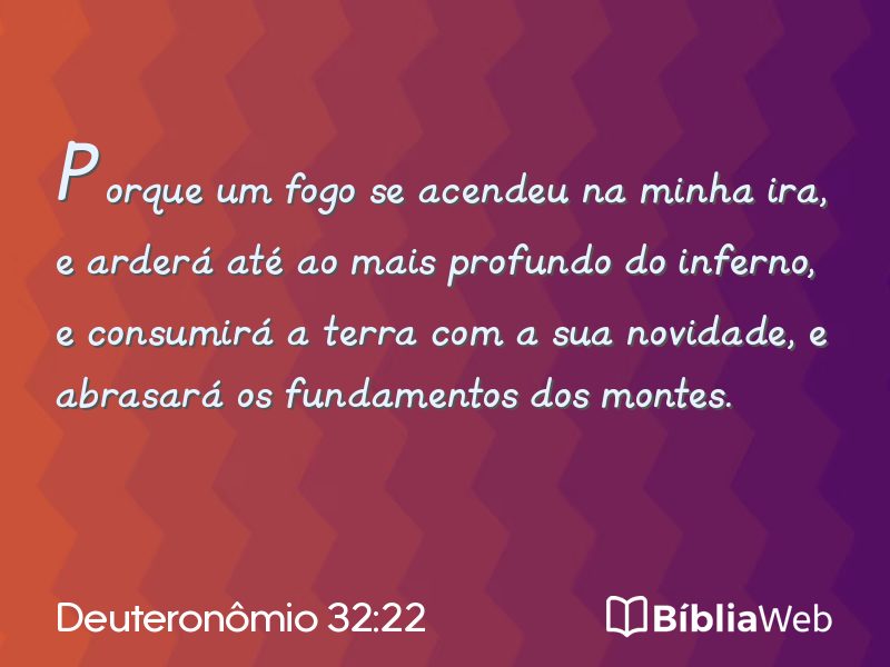 Deuteronômio 32:22 em imagem para compartilhar