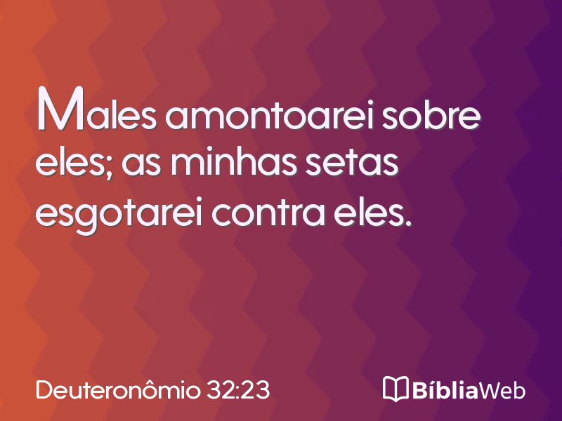 Deuteronômio 32:23 em imagem para compartilhar