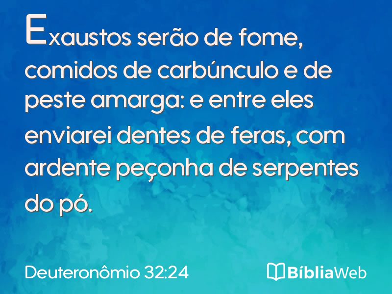 Deuteronômio 32:24 em imagem para compartilhar