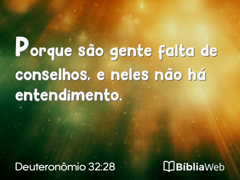 Deuteronômio 32:28 em imagem para compartilhar
