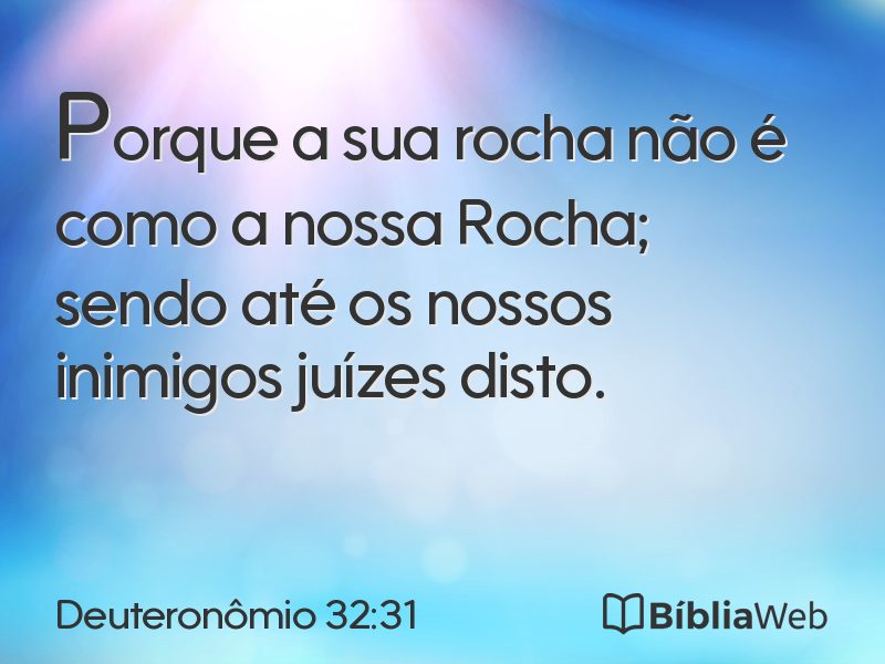 Deuteronômio 32:31 em imagem para compartilhar