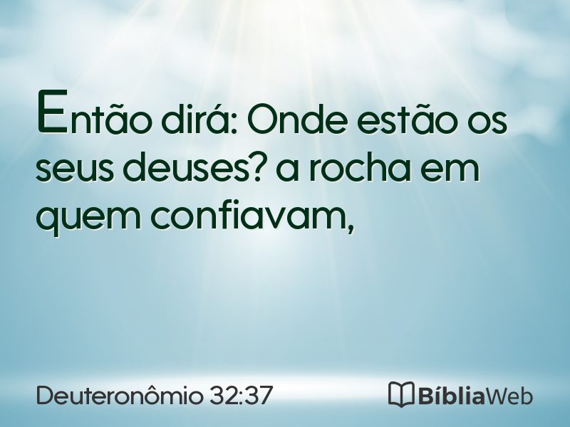 Deuteronômio 32:37 em imagem para compartilhar