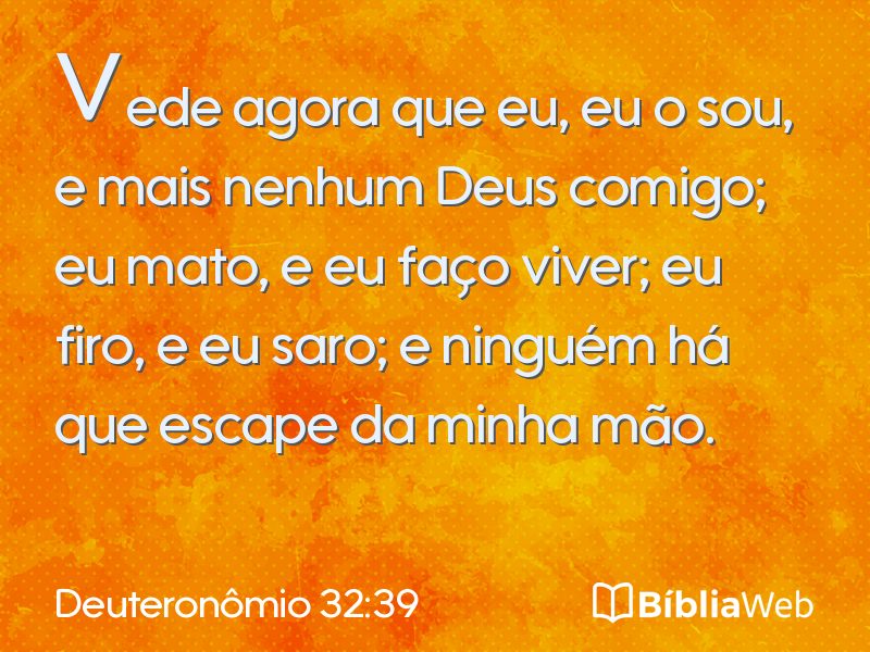 Deuteronômio 32:39 em imagem para compartilhar