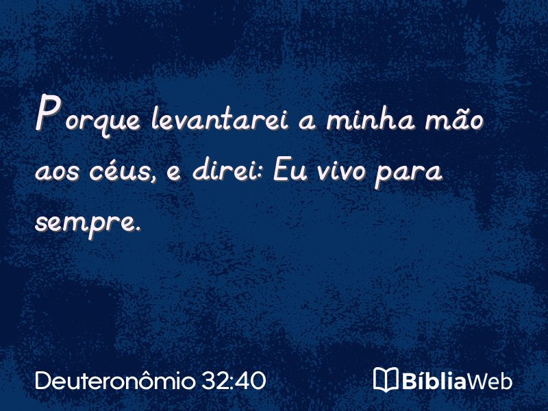 Deuteronômio 32:40 em imagem para compartilhar
