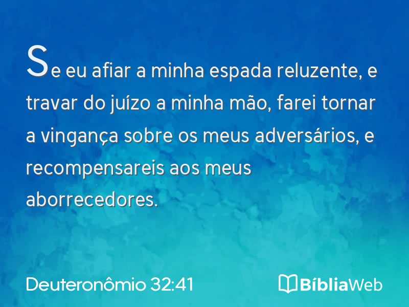 Deuteronômio 32:41 em imagem para compartilhar