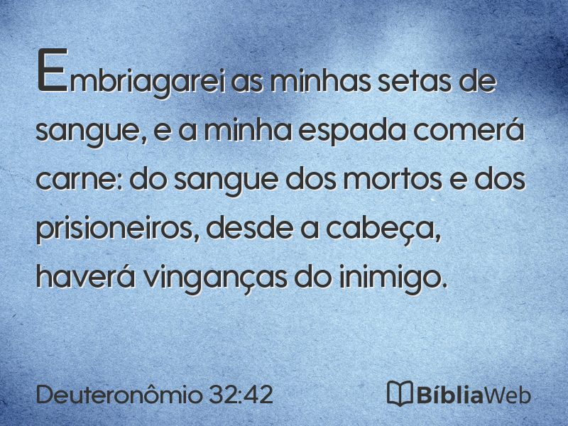 Deuteronômio 32:42 em imagem para compartilhar