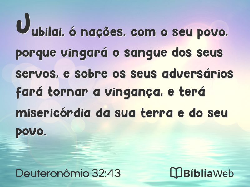 Deuteronômio 32:43 em imagem para compartilhar