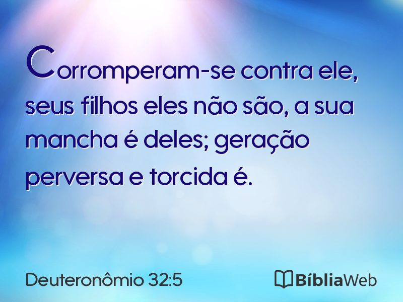 Deuteronômio 32:5 em imagem para compartilhar