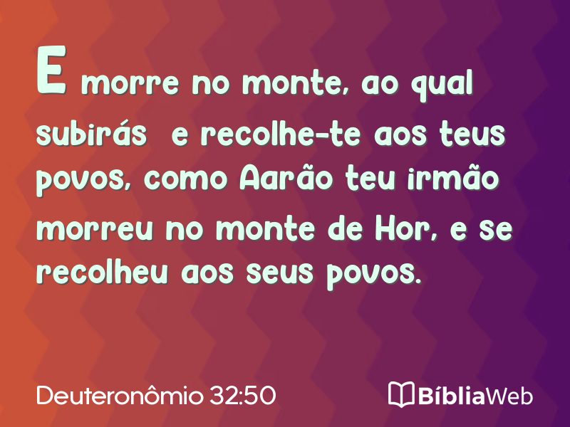 Deuteronômio 32:50 em imagem para compartilhar