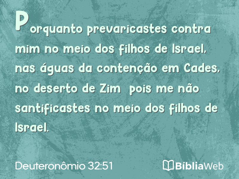 Deuteronômio 32:51 em imagem para compartilhar