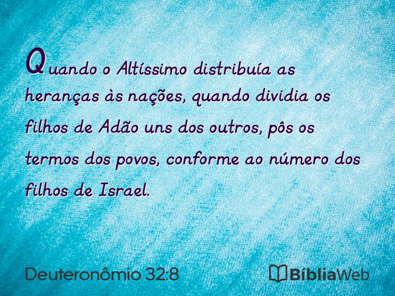 Deuteronômio 32:8 em imagem para compartilhar