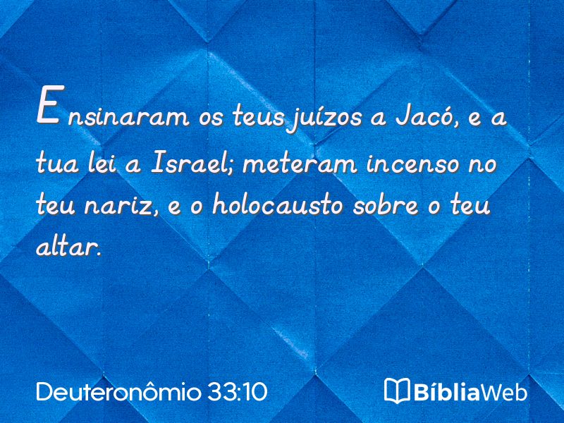 Deuteronômio 33:10 em imagem para compartilhar
