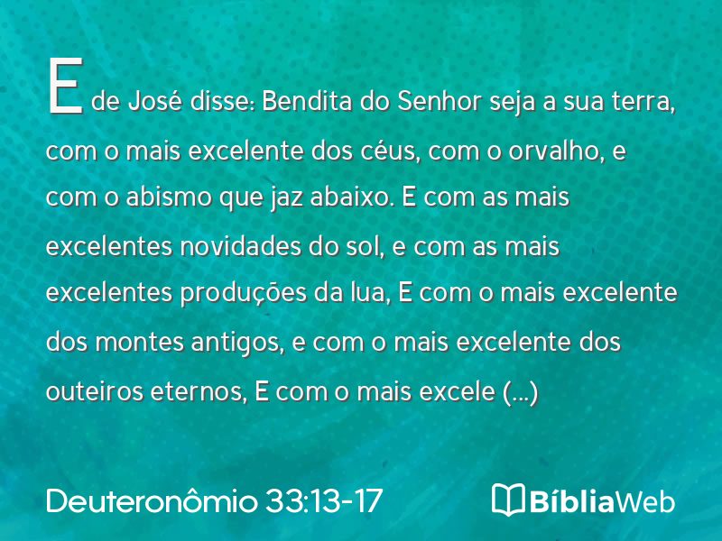 Deuteronômio 33:13-17 em imagem para compartilhar