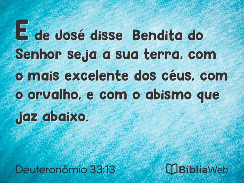 Deuteronômio 33:13 em imagem para compartilhar