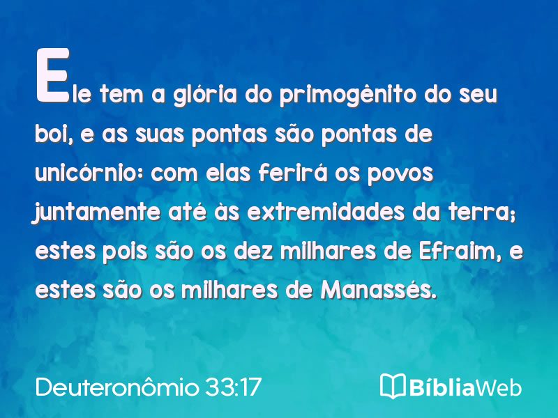 Deuteronômio 33:17 em imagem para compartilhar