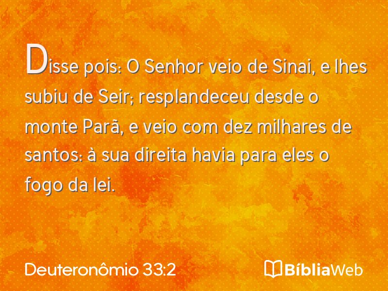 Deuteronômio 33:2 em imagem para compartilhar