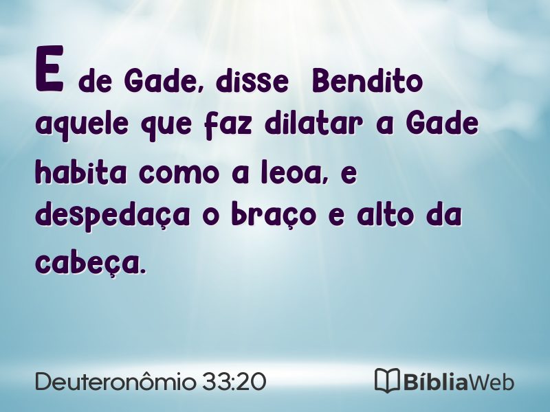 Deuteronômio 33:20 em imagem para compartilhar