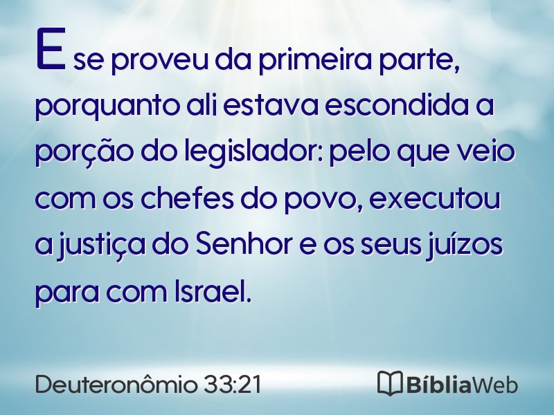 Deuteronômio 33:21 em imagem para compartilhar