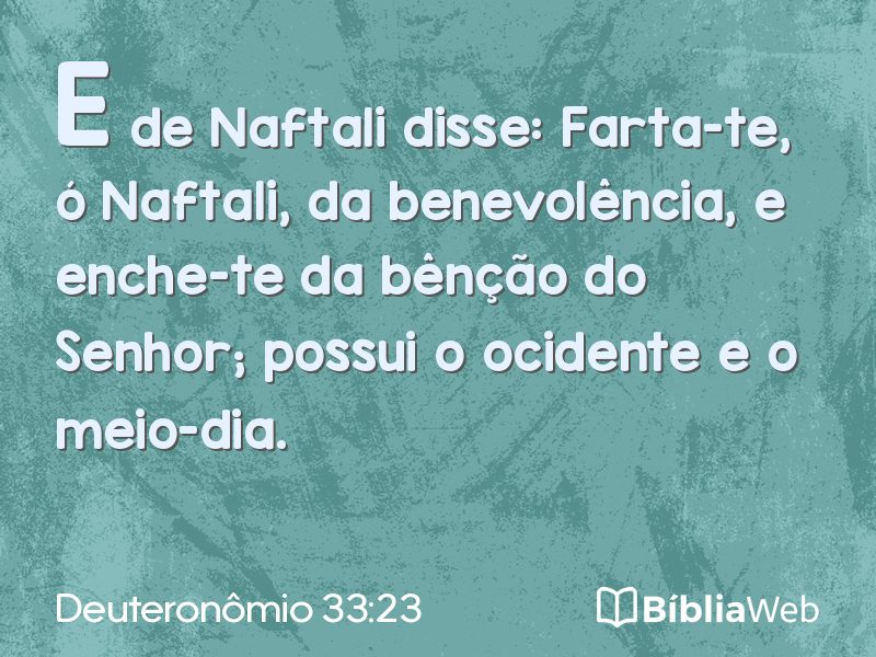 Deuteronômio 33:23 em imagem para compartilhar