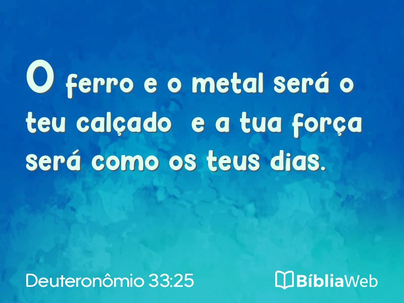 Deuteronômio 33:25 em imagem para compartilhar