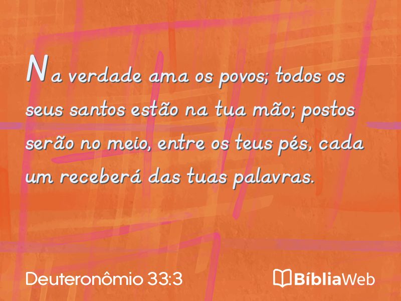 Deuteronômio 33:3 em imagem para compartilhar