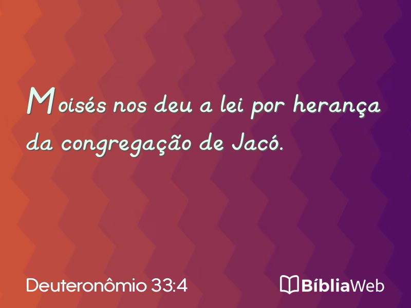 Deuteronômio 33:4 em imagem para compartilhar
