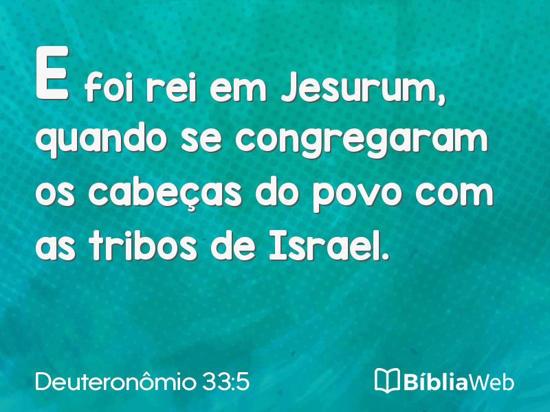 Deuteronômio 33:5 em imagem para compartilhar