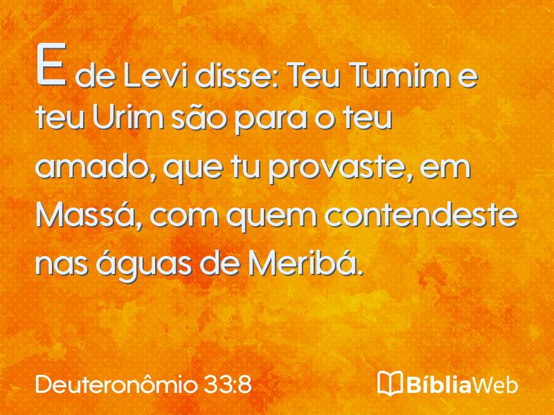 Deuteronômio 33:8 em imagem para compartilhar