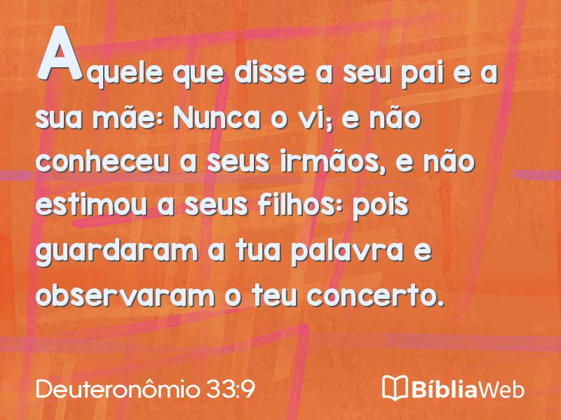 Deuteronômio 33:9 em imagem para compartilhar