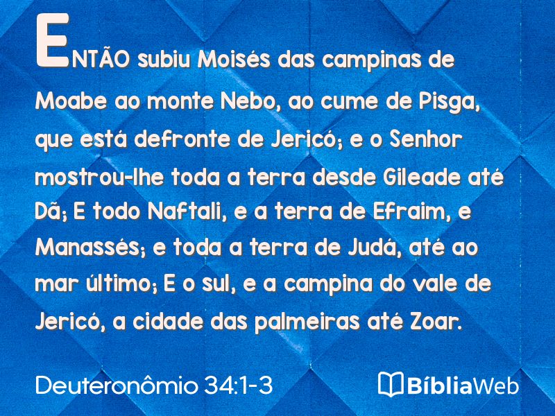 Deuteronômio 34:1-3 em imagem para compartilhar